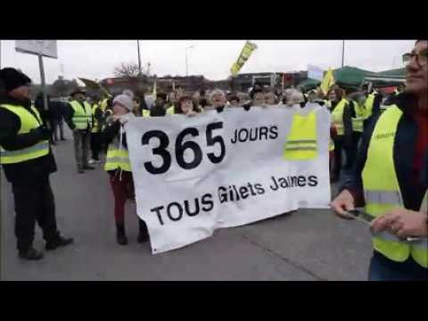 Gilets jaunes à Saint-Avold : début du cortège