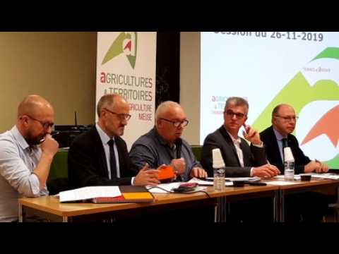 Bar-le-Duc (55) : session plénière de la chambre d'agriculture de la Meuse