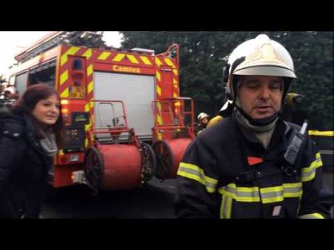 Les pompiers en manoeuvre à Monistrol-sur-Loire