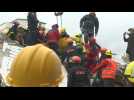 Albania: Rescue teams remove a body from the debris in Durres - Label : AFPTV - First images - Category : News