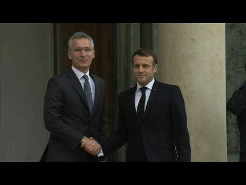 France's Macron meets with NATO chief Jens Stoltenberg in Paris