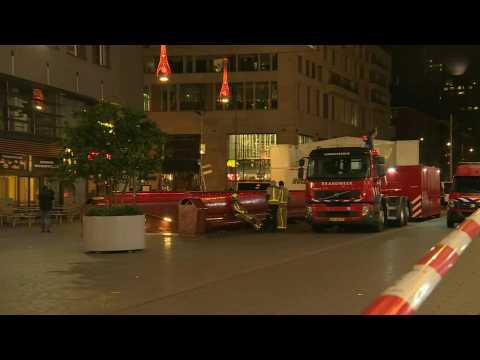 Emergency services at the scene of Hague stabbing
