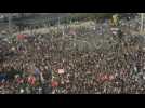 Protest in Santiago against President Pinera' government