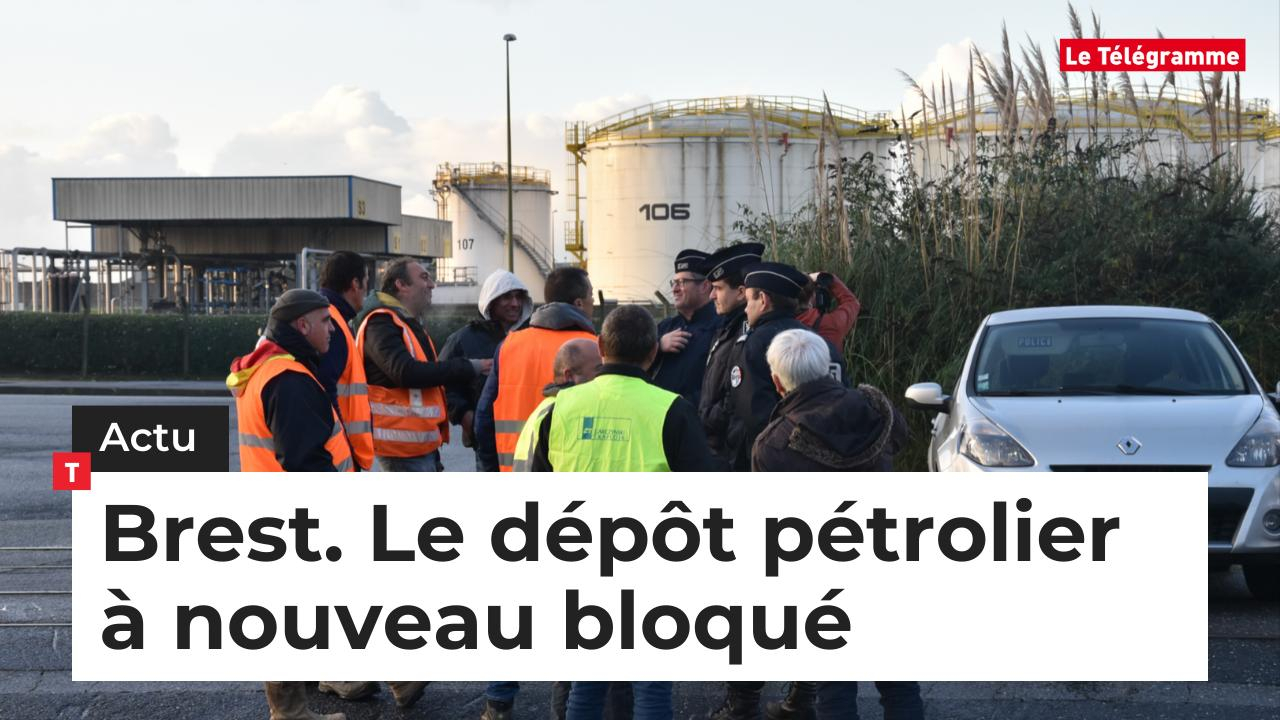 Brest. Le dépôt pétrolier à nouveau bloqué (Le Télégramme)