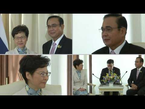 Hong Kong leader Carrie Lam meets Thai premier in Bangkok