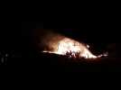 Un hangar agricole détruit par le feu à Vezet