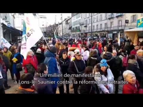 Lons-le-Saunier: un millier de personnes défilent contre la réforme des retraites