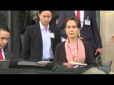 Aung Saan Suu Kyi leaves ICJ after leading Myanmar's defence