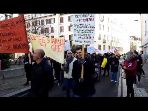 Manifestation à Haguenau contre la réforme des retraites