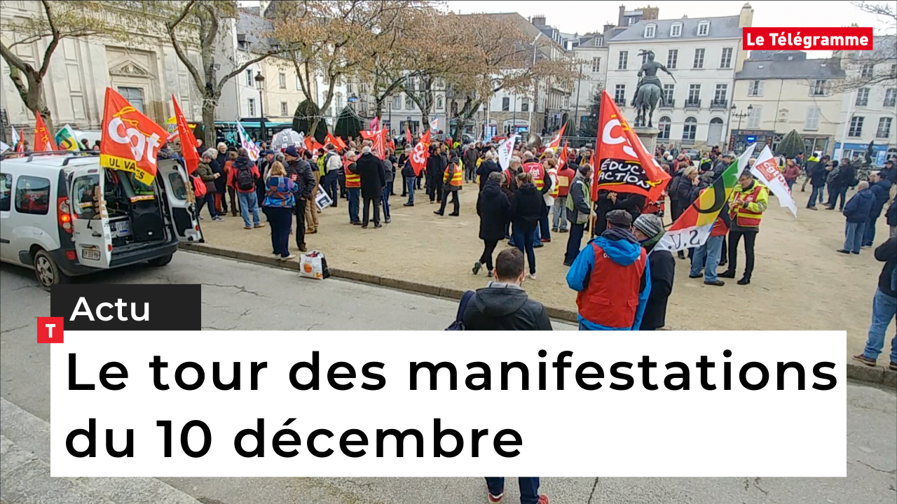Grève du 10 décembre. Le tour des manifs en Bretagne (Le Télégramme)