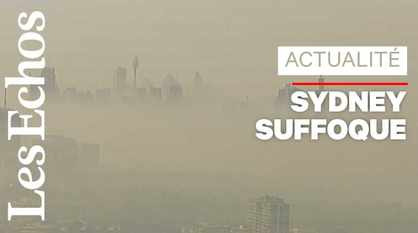 Illustration pour la vidéo Sydney recouverte par une épaisse fumée