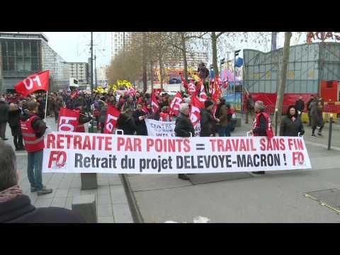 Demonstration in Rennes against pension reform