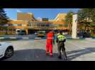 Outside Ostrava hospital where Czech gunman kills six before suicide - Label : AFPTV - First images - Category : News