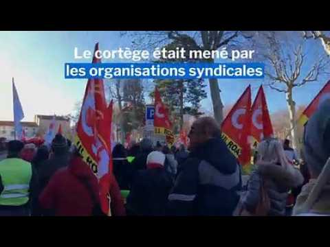 Manifestation contre la réforme des retraites à Roanne