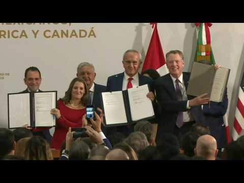 US, Mexico, Canada sign deal finalising USMCA trade pact