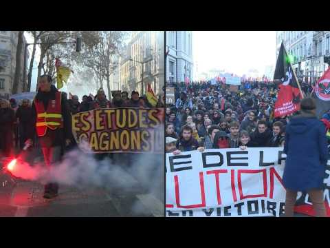 Thousands march in Lyon against French pensions reform