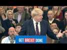 British PM Boris Johnson addresses supporters, 2 days away from decisive poll