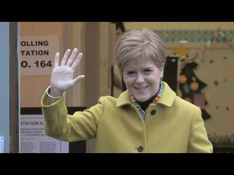 SNP leader Nicola Sturgeon casts vote in general election