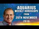 Aquarius Weekly Astrology Horoscope 25th November 2019