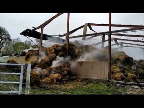 Hangar détruit par le feu : les dégâts importants