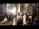 La crèche vivante accueille les rois mages dans l'église de Plombières-les-Bains
