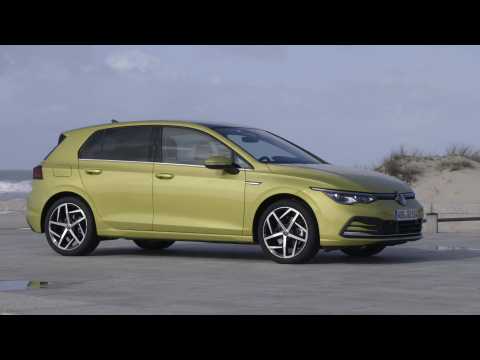 The new Volkswagen Golf 8 Design in Lime Yellow