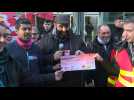 Pensions: a cheque of 250,000 euros given to the CGT-RATP at Gare de Lyon station