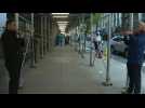 Broadway musicians play for healthcare workers outside New York hospital