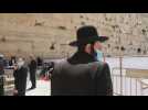 Ultra-Orthodox Jews praying in Jerusalem during coronavirus pandemic
