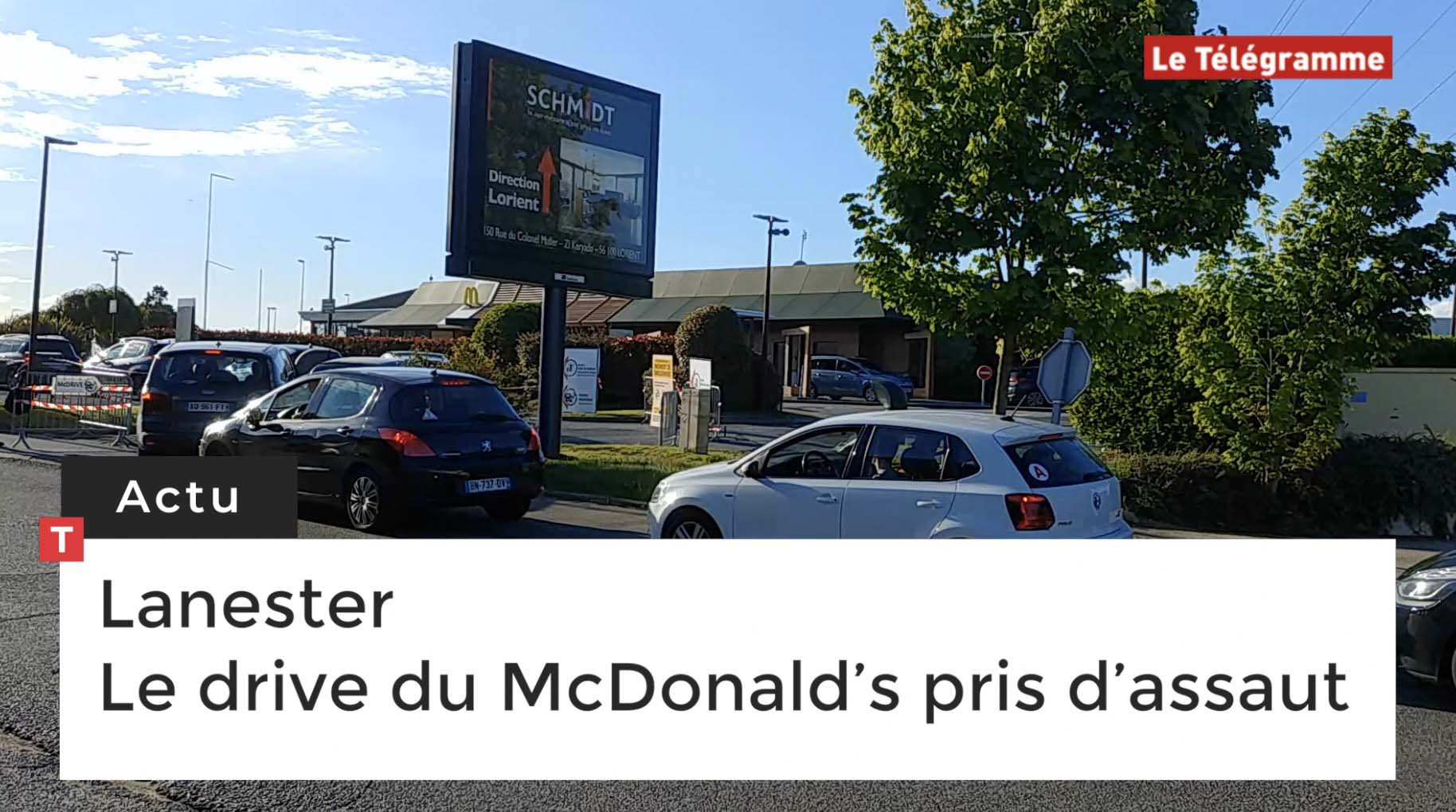 Le drive du McDonald’s de Lanester pris d’assaut (Le Télégramme)