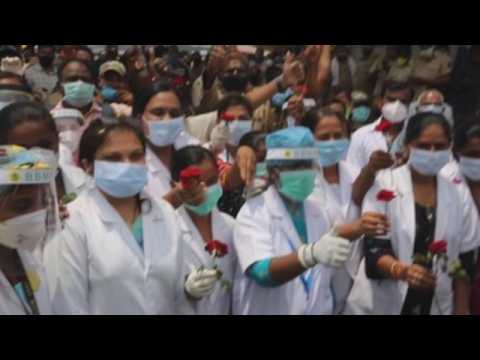 India pays tribute to medical personnel for their fight against coronavirus