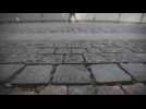 Jewish headstones used as cobblestones found in Prague