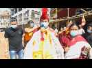 Devotees celebrate birth of Buddha in Nepal