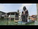 'Darth Vader' orders Philippine villagers to stay home
