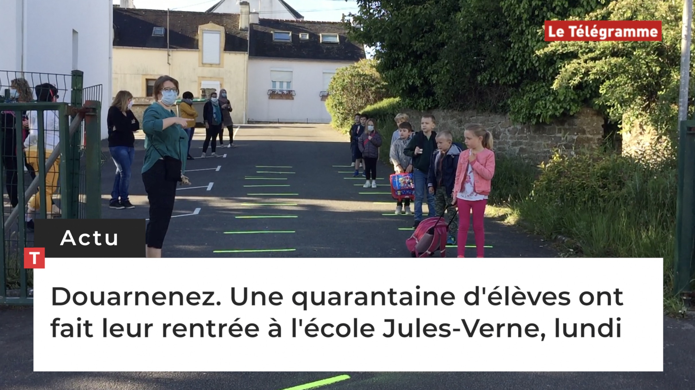 Douarnenez. Une quarantaine d'élèves ont fait leur rentrée à l'école Jules-Verne, lundi (Le Télégramme)