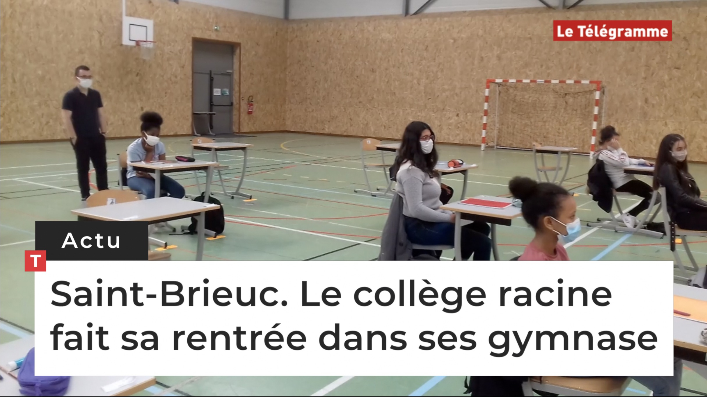 Saint-Brieuc. Le collège Racine fait sa rentrée dans ses gymnases (Le Télégramme)