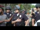 US: Activists cheer on Los Angeles police chief during George Floyd protest