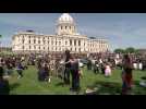 Protest outside Minnesota State Capitol over George Floyd death - Label : AFPTV - First images - Category : News
