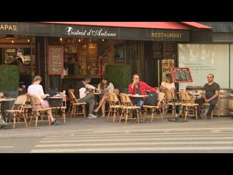 Parisians return to cafe terraces but indoor areas remain closed