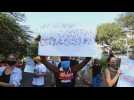 Black Lives Matter protest outside the US embassy in Nairobi