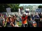 US: Protesters gather outside White House on Trump's birthday