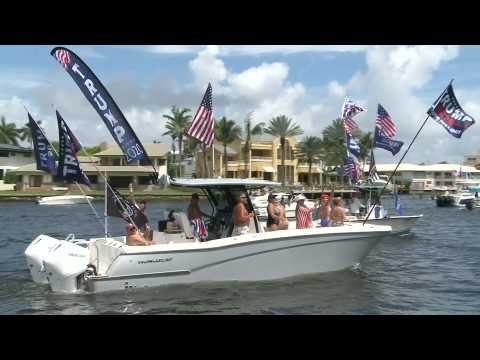 US: 'Trumptilla' boat parade honors Trump on his birthday