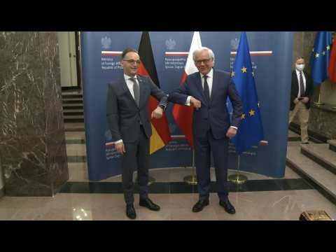 German Foreign Minister Heiko Maas arrives in Warsaw