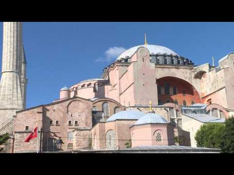 Celebrations as Turkey announces iconic Hagia Sophia will be reopened as mosque