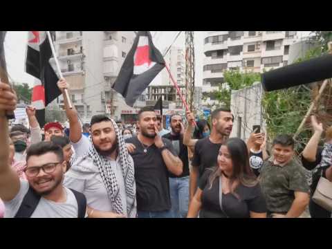 Dozens of people protest against "American interference" in Lebanon