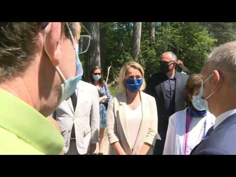 French ecology minister on awareness visit to Fontainebleau forest