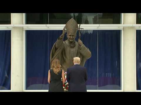 Donald Trump pays tribute to Saint John Paul II