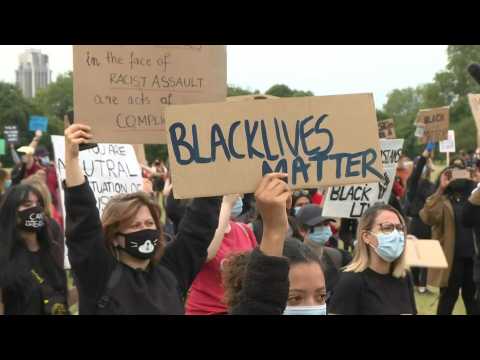 Protesters in London's Hyde Park call for justice for George Floyd