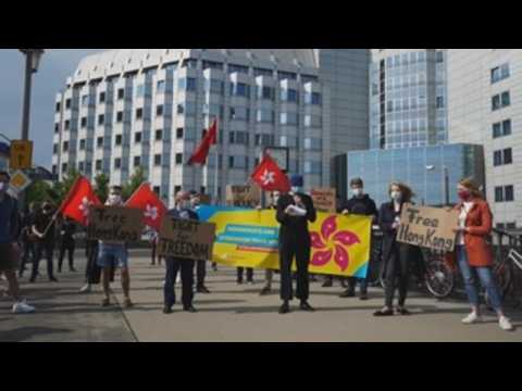 Protest in Berlin to commemorate Tiananmen Square massacre