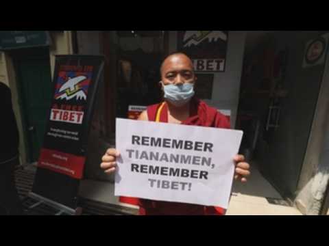 Pro-Tibet activists mark anniversary of 1989 Tiananmen massacre in Dharamshala
